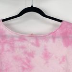 POL Women's Pink All Over Tie-dye Scoop Neck Long Sleeve Top Size Small Photo 7