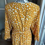 SHEIN  size 1XL mustard color print maxi dress Photo 3