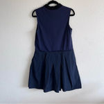 Jil Sander  Navy - Navy Sleeveless A-Line Mini Dress Photo 7
