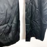 Ramy Brook  Scarlett Black Jumpsuit Size 8 One Shoulder Satin Velvet Wide Leg Photo 9