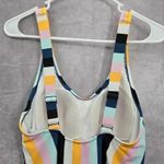Kona Sol  Striped One Piece Swim Padded Bathing Suit Body Suit Beach L Large Photo 4