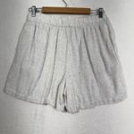 Be cool Beige Linen Pleated Pull-On High Waisted Shorts Size Large Elastic Back Photo 1