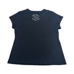 Vtg Harley Davidson‎ T Shirt Womens L Studded Pocket Tee Biker Cowboy Texas moto Black Size L Photo 1