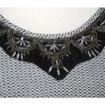 Maurice's Women's Sweater Size 2 Gray Beaded Lined Open Back Embroidered Casual Photo 2