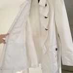 Inc international Concepts Puff Sleeve Ruffle Trench Coat White Size M Photo 9