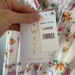 WAYF  Open Back Floral Maxi Dress Ivory‎ L Photo 4