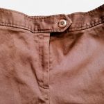 Briggs New York Petite brown capri wide leg cuffed pants Photo 2