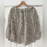 AYR  Black and White‎ Ruffled Silk Blouse Size S EUC Photo 5