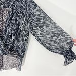 ALLSAINTS Penny Ambiant Animal Print Long Sleeve Blouse Size Large Photo 4