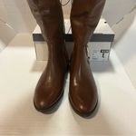 st. john's bay Womens Roslyn Stacked Heel Riding Boots in Cognac Sz 9.5 NIB Photo 5
