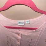 Haband Light Pink Floral Embroidered Blouse Tshirt top shot vintage woman’s L Size L Photo 3