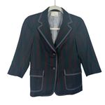 Boy. Band of Outsiders Schoolboy Blazer Green Red Striped Womens 2 US Small (4) Photo 0