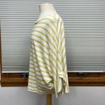 Cupcakes and Cashmere Yellow Stripe Linen Blend Flutter Sleeves Top Small Photo 6