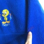 Looney tunes dark blue tweety bird fleece pullover quarter zip jacket Large Photo 4