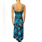 Sequin Hearts Y2K Brown Blue Hippie Boho Eclectic Groovy Funky Floral Maxi Dress Photo 4