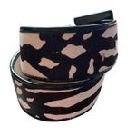 Ann Taylor Cow Print Wide Accent Belt with Black Genuine Leather Trim size Small Photo 1
