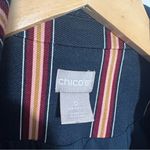 New  Striped Twill Ponte Blazer‎ Size 4 Chico's Size 0 Photo 6