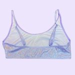 NWT Iridescent Lavender Holographic Rave Top Photo 2