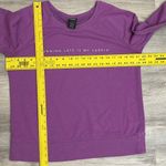 Reebok Purple with White Letters Pullover Women's Graphic Sweatshirt Size Large Photo 6