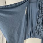Wild Coast Blue Stretch Knit Open Front Sleeveless Draped Cardigan Shark Bite Size L Photo 4