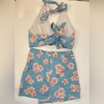 dELiA*s by Dolls Kill Long Hot Summer Top and Mini Skirt Set Size XS/S Blue Photo 3