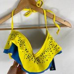 U.S. Polo Assn. NWT Yellow Blue bikini Top Size XL Photo 1