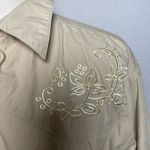 Wrangler  Blues Western Shirt S06000 Tan‎ Embroidered Pearl Snap Size L Vintage Photo 11