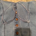 Venus Light Blue Denim Crop Top Photo 4