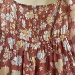 Trixxi Rust and Cream Smocked Dress Photo 2