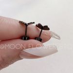 Black Stainless Steel Butterfly Flat Back Earrings Photo 6