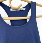 Michael Stars Michael Star S Womens Blue Racerback Shirring Midi Dress Tank Sleeveless Side Photo 2