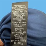 Carmen Marc Valvo Infusion Blue Embroidered Tulle Gown Sequins V-Neck Formal Photo 3