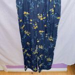 Sugar Lips Blue Floral Print Sleeveless Off The Shoulder Straight Leg Jumpsuit Photo 2