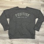 West Coast Love Gray Graphic Sweatshirt Positive Mind Vibes Life in Iridescent Photo 0