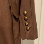 Vintage Lolita Lempicka Couture Vintage Brown Wool Military Suit Jacket Blazer Size 10 Photo 6
