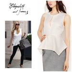 Elizabeth and James Yumi Keyhole Peplum Top.Ivory Photo 2