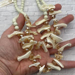 Amrita Singh  Shell Crystal Statement Necklace Photo 0