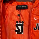 Shane Justin Puffer Half Jacket Size Medium Orange Photo 2