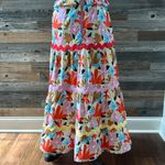 NWT CeliaB Nilsa Multicolor Ric Rac Shoulder Tie Midi Dress Size Large Red Photo 10