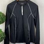 Lands' End Land’s End Black & White Long Sleeve Sport Athletic Half Zip Neck Top XL Photo 0