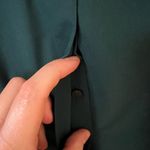 Talbots  Button Down Shirt Lace Accent Sleeves Long Sleeve Career Jade NWOT Large Photo 5