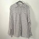 Free People  Oversized Bohemian Grunge 90s Fall Cardiff Plaid Top Shirt Small Photo 5