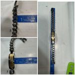 18KT Yellow Gold Inlay & Stainless Steel Cuban Link Men’s Diamond Bracelet 8.5” Long Photo 10