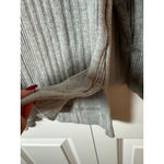 Andrew Marc  Gray Ribbed V-Neck Sweater S Photo 4