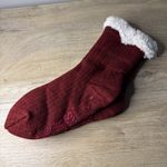 MUK LUKS Cabin Socks Red Grippy Sherpa Cozy Tall Slipper Gift Giving Small 6 Photo 1