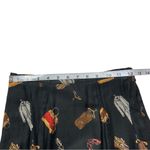 Vintage 90s Black Funky Wacky Weird Fashion MIDI Skirt Animal Print size 4 Photo 2