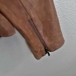 Caslon  x NORDSTROM | Caramel Leather Soft Moto Style Jacket Coat Zipper | XL Photo 4