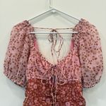 Free People  Tessa Dress Floral Print Mini Dress in Pink and Red Size S Photo 6