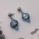 Lot Of 3 Women’s Costume Earrings Pierced Dangle Drop Blue Photo 4