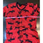 Little‎ Blue House Moose Adult Union Suit Christmas XL Cozy Loungewear Bum Flap Red Photo 4
